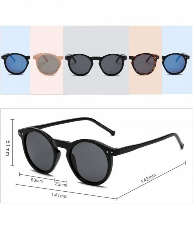 Round Retro Vintage Fashion Circle Round Women Men Designer Sunglasses - Tan - C018I54QLYN $7.34