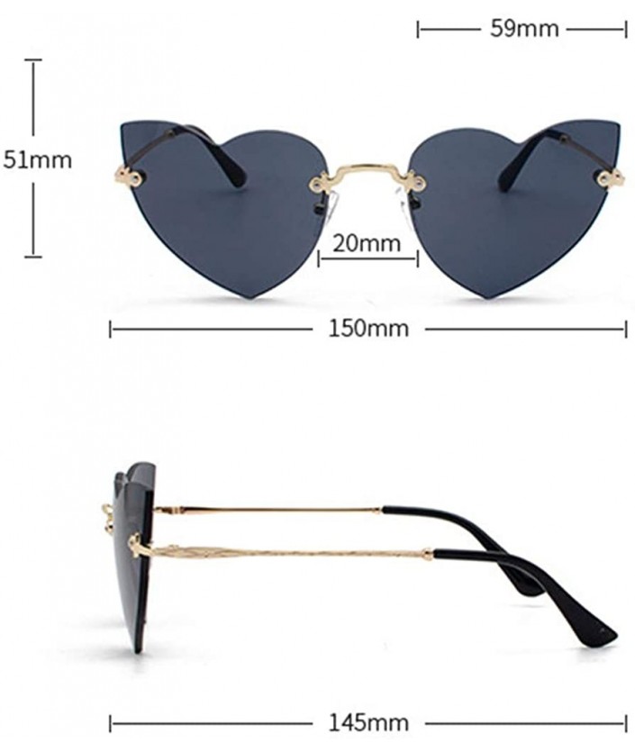 Irregular Heart Shaper Sunglasses For Women Polarized Uv Protection ...