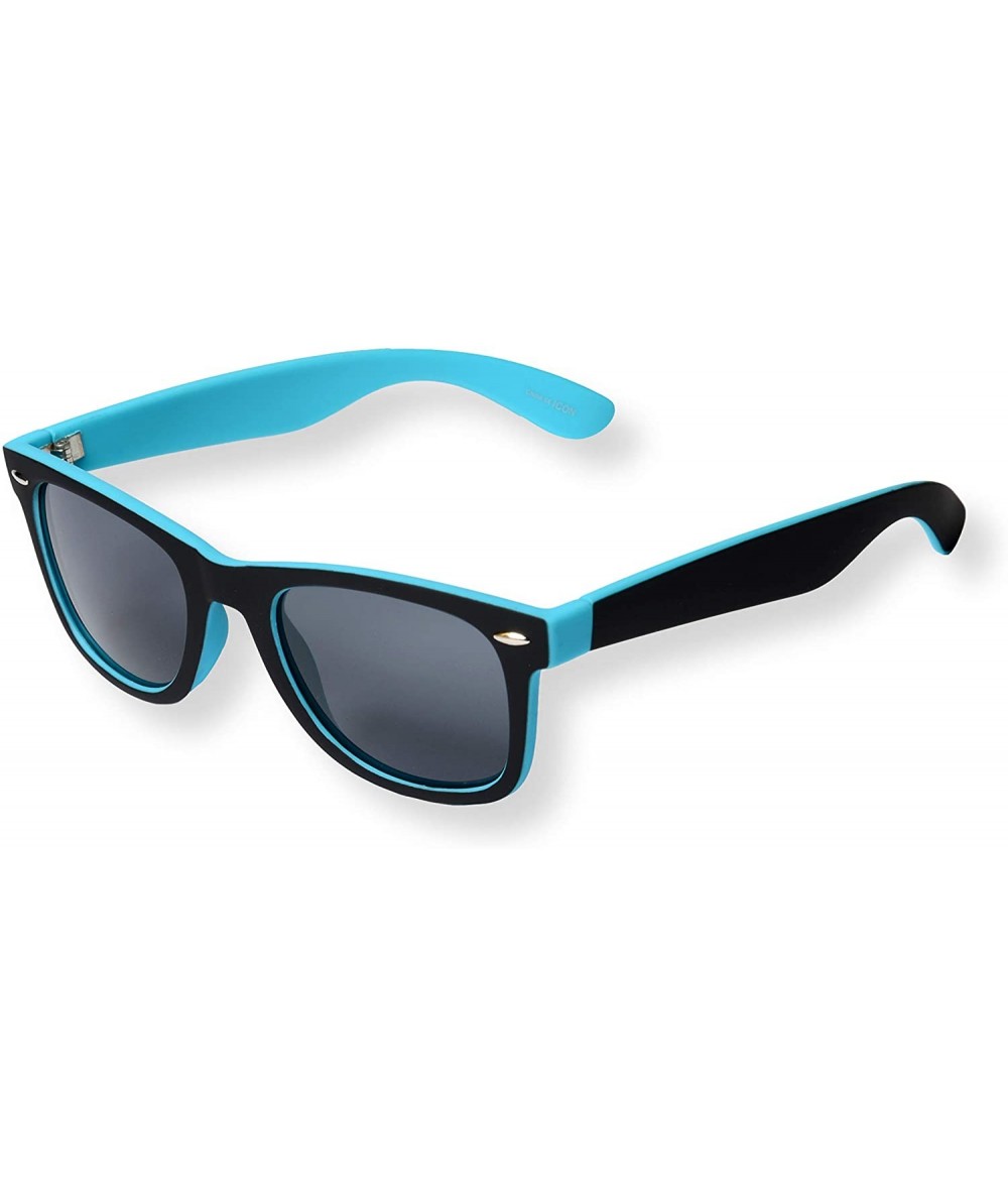 Square Unisex Iconic RUBBERIZED UNISEX SQUARE POLARIZED SUNGLASSES (ICON) - Blue - C618623SC5G $11.97