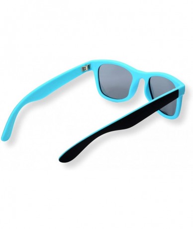 Square Unisex Iconic RUBBERIZED UNISEX SQUARE POLARIZED SUNGLASSES (ICON) - Blue - C618623SC5G $11.97