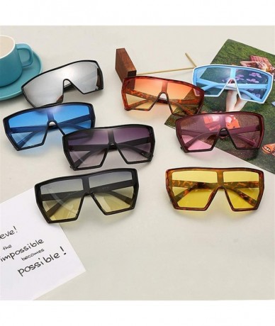 Square Oversized One Piece Square Sunglasses for Women Gradient Lens Shade UV Protection - C3 - C9190HEMONC $9.80