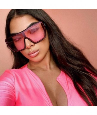 Square Oversized One Piece Square Sunglasses for Women Gradient Lens Shade UV Protection - C3 - C9190HEMONC $9.80