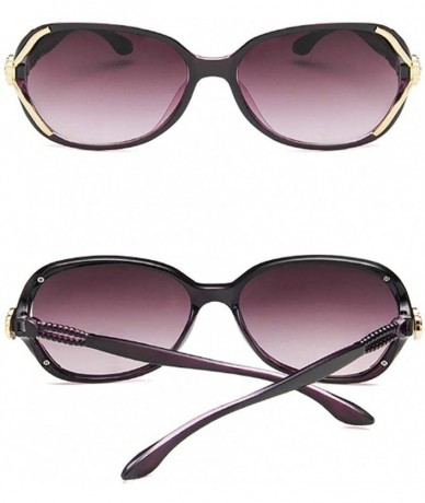 Oversized Women Fashion Personality Travel Oversized Frame Sunglasses Sunglasses - Purple - C718T7MKCOI $18.57