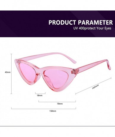 Goggle Retro Vintage Cat Eye Sunglasses for Women Goggles - Black / Clear Pink 2 Pack - CB18YXATW75 $9.12