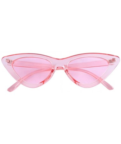 Goggle Retro Vintage Cat Eye Sunglasses for Women Goggles - Black / Clear Pink 2 Pack - CB18YXATW75 $9.12