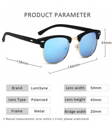 Rectangular Polarised Sunglasses Mens Womens Ultralight Semi-Rimless Frame UV 400 Driving Sunglasses Outdoor Travel Gift Box ...