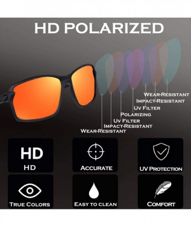 Sport Polarized Sports Sunglasses for Men Women - Red - CO18WODZNW2 $8.55