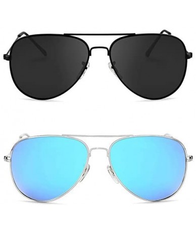 Rimless Polarized Aviator Sunglasses for Men/Women Metal Mens Sunglasses Driving Sun Glasses - CA19736MTQ5 $10.33