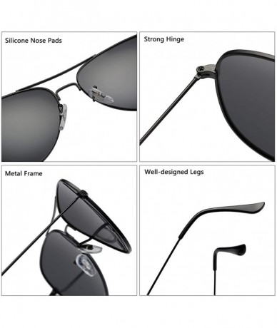 Rimless Polarized Aviator Sunglasses for Men/Women Metal Mens Sunglasses Driving Sun Glasses - CA19736MTQ5 $10.33