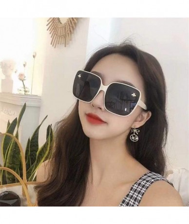 Oversized Oversized Sunglasses Gradient Glasses Sunglasseselegant - Beige - C3197CU02GO $18.60