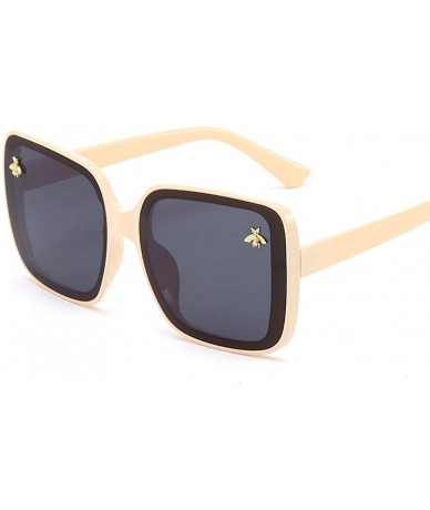 Oversized Oversized Sunglasses Gradient Glasses Sunglasseselegant - Beige - C3197CU02GO $18.60