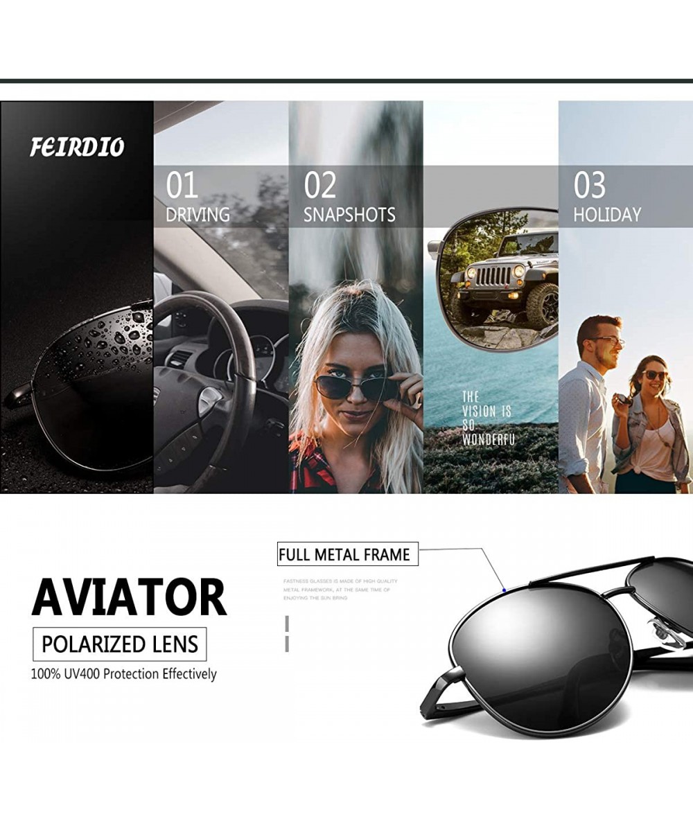 Polarized Aviator Sunglasses for Men - Metal Frame Sports UV 400 Protection  Mens Women Sunglasses 2261 - CK18SRRL3MN