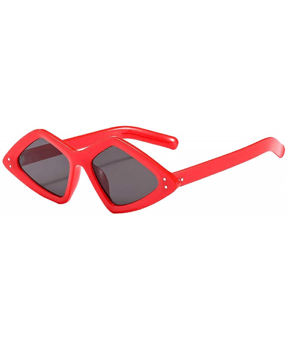 Cat Eye Retro Vintage Narrow Cat Eye Sunglasses for Women Clout Goggles Plastic Frame Pointy Sun Glasses - Red - CT18U86HM6R ...