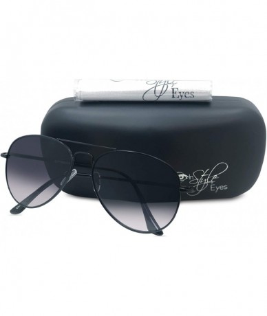 Aviator C Moore Full Reader Aviator Sunglasses for Women and Men NOT BIFOCALS - Black - CI19530ZC65 $17.94