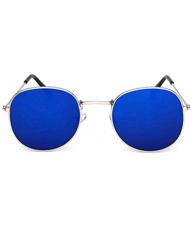 Goggle Fashion UV Protection Glasses Travel Goggles Metal Frame Outdoor Sunglasses Sunglasses - Blue - CL18RIUCO03 $10.39