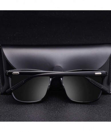 Round Square Polarizing Sun Glasses Men Polarized Sunglasses Elasticity Frame Women Er Sunglases Man - Sand Black - CR199CEQ7...