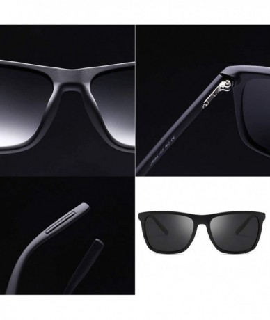 Round Square Polarizing Sun Glasses Men Polarized Sunglasses Elasticity Frame Women Er Sunglases Man - Sand Black - CR199CEQ7...