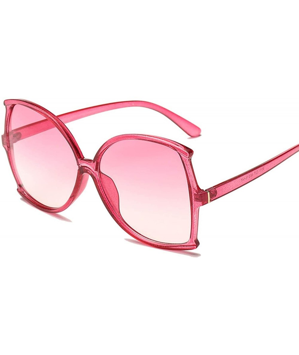 Oversized Summer Oversized Square Sunglasses Women Vintage Brand Designer Glasses for Ladies - Pink - CR18W5SC745 $23.25