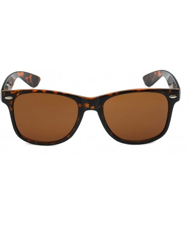 Wayfarer Sunglasses Classic 80's Vintage Style Design (Tortoise - Brown Smoke) - C111W7TKA53 $11.50