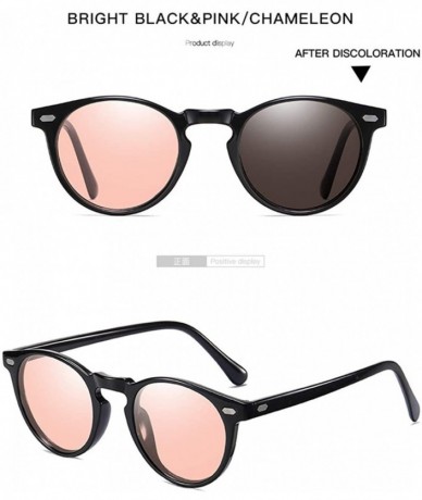 Sport Photochromic Polarized Sunglasses Men Women Anti Glare Driving Eyewear Glasses - Pink - C018YSWZYE2 $19.42