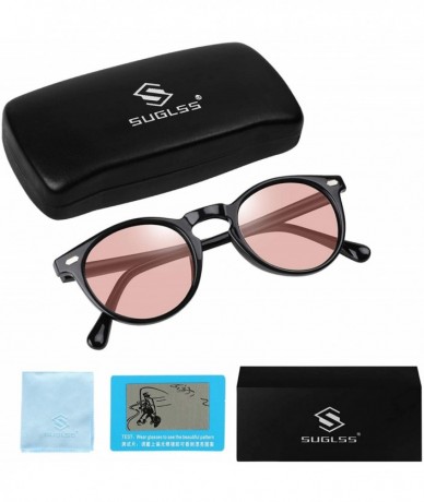 Sport Photochromic Polarized Sunglasses Men Women Anti Glare Driving Eyewear Glasses - Pink - C018YSWZYE2 $19.42