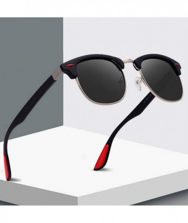 Classic Half Metal Polarized Sunglasses Men Women Semi RimlFrame Sun  Glasses UV400 Gafas Oculos De Sol - CB197A2UWI6