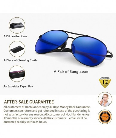 Aviator Polarized Sunglasses for Men Women Mens Sunglasses 100% UV Protection Classic Aviator Sunglasses - Blue - C118S9QHXNN...