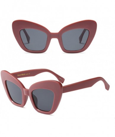 Wayfarer Retro Sunglasses Women Cat Eye Frame Design Eyewear Ladies Clarity UV400 - Red - CJ18G7RKY6Z $10.41