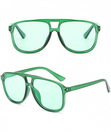 Oversized Polarized Sunglasses Protection Fashion Glasses - Green - CH18TQI9NEY $18.33