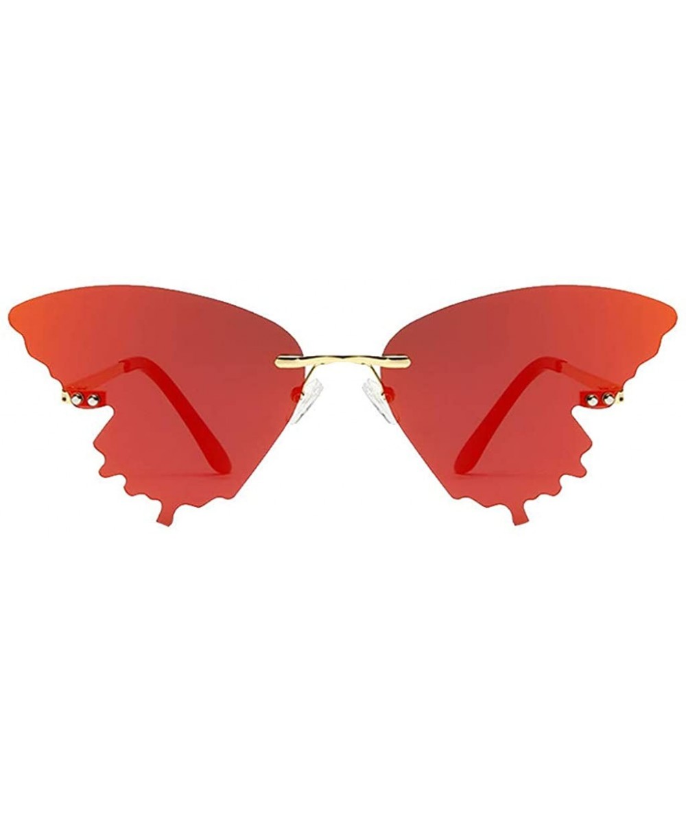 Oversized Butterfly Shaped Sunglasses for Women & Men Fashion Retro Butterfly Gradient Metal Frame Sunglasses UV400 - A - CN1...