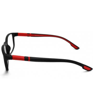 Rectangular Soft Matte Black w/ 2 Tone Reading Glasses Spring Hinge 0.74 Oz - Z1 Matte Black Matte Red - CQ18SZRC97O $18.02