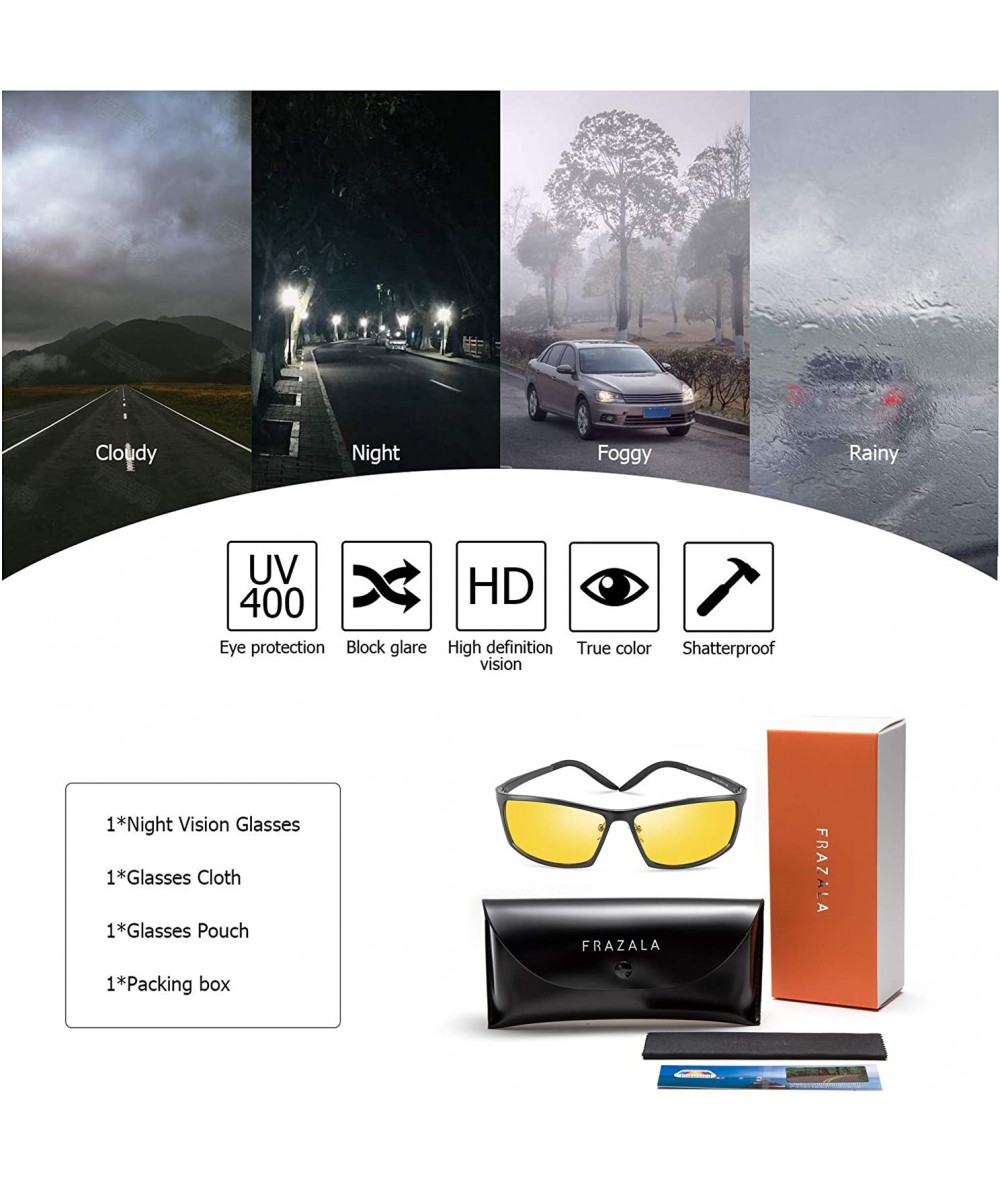 Night Driving Glasses for Men, Night Vision Glasses for Driving, Anti-Glare  Glasses with UV400 Polarized Lens
