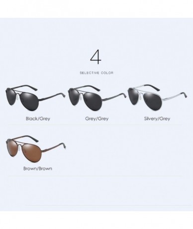 Aviator Male and Female Aluminum Magnesium Polarizing Sunglasses Anti-ultraviolet Polarizing Toad Driving Sunglasses - D - C5...