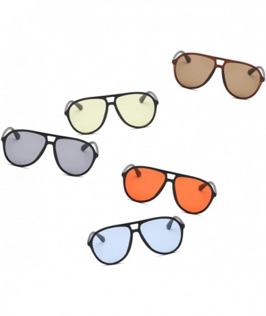 Oversized Modern Fashion Aviator Sunglasses for Men and Women UV400 Protection - Blue - CW18IGIZK97 $9.40