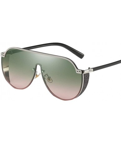 Oversized Oversized Square Sunglasses Unisex Retro Metal Frame UV400 Geometric Shades (Style A) - CP196II4UDQ $11.80