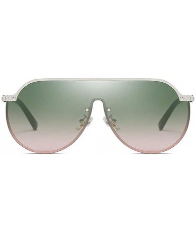 Oversized Oversized Square Sunglasses Unisex Retro Metal Frame UV400 Geometric Shades (Style A) - CP196II4UDQ $11.80