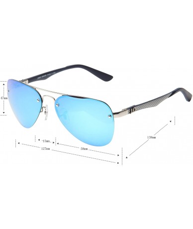 Aviator Polarized Mens Womens Aviator Vintage Retro Designer Sunglasses JO803 - Blue - CD120Y9X34D $27.38