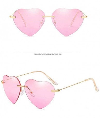 Semi-rimless Fashion Sunglasses Shaped Street - B - CT194XMUXMY $10.39