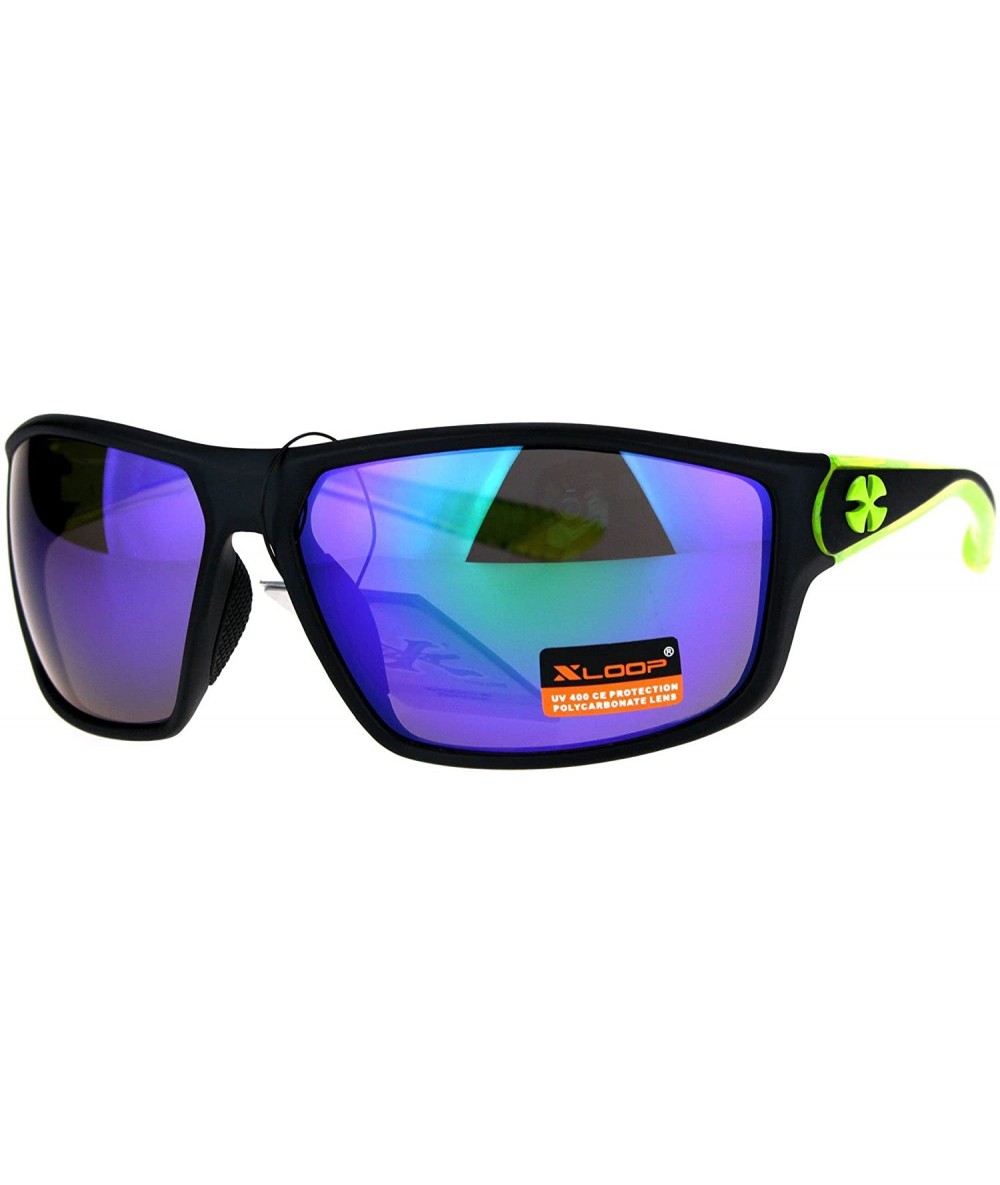 Xloop Sports Sunglasses Mens Wrap Around Rectangular Frame UV 400
