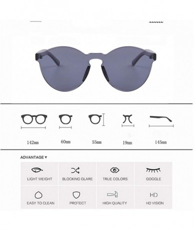 Rectangular Sunglasses Frameless Transparent Glasses - Yellow - CC18U0D3237 $8.64