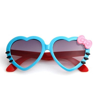 Aviator 2019 Fashion Summer Cartoon Cute Heart Bow Cat Sunglasses Glasses Pink - Rosered - CC18YLZE56R $7.04