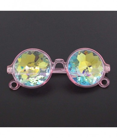 Sport Kaleidoscope Rave Glasses Rainbow Prism Sunglasses Goggles - Pink - C918NO3Y9Z3 $7.82