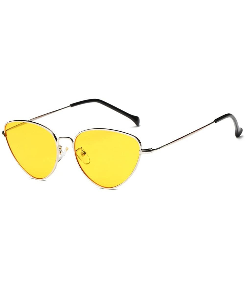 Square Sunglasses Polarized Protection Colorful - Yellow - CI18QIKTT5Q $9.14