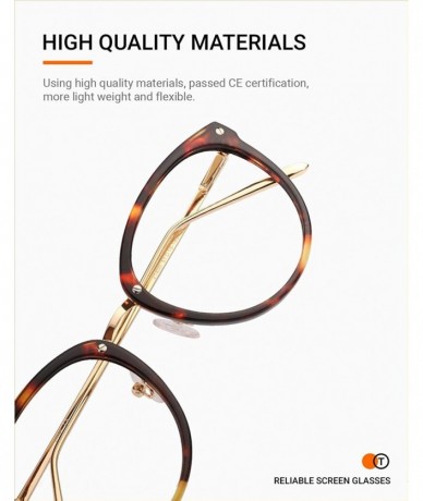 Aviator Vintage Round Metal Optical Eyewear Non-prescription Eyeglasses Frame for Women - CU12K4TR597 $16.43