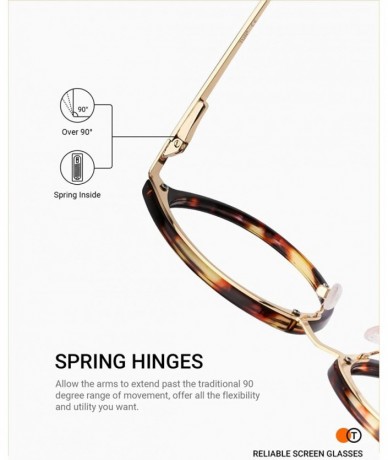 Aviator Vintage Round Metal Optical Eyewear Non-prescription Eyeglasses Frame for Women - CU12K4TR597 $16.43