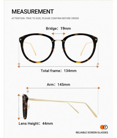 Aviator Vintage Round Metal Optical Eyewear Non-prescription Eyeglasses Frame for Women - CU12K4TR597 $16.43