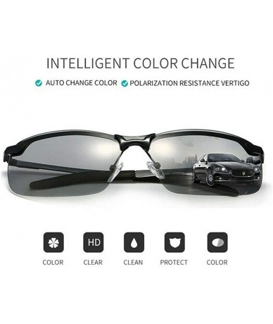 Round UV Protection Sunglasses for Women Men Semi-rimless frame Rectangle Acrylic Lens Metal Frame Sunglass - Dark Gray - CV1...