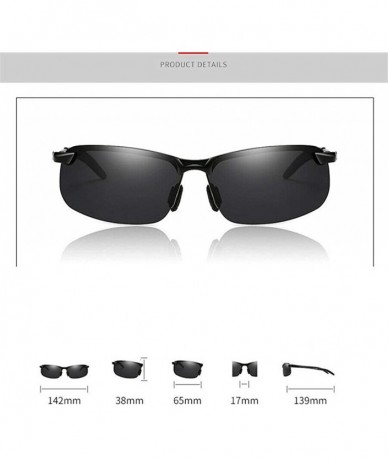 Round UV Protection Sunglasses for Women Men Semi-rimless frame Rectangle Acrylic Lens Metal Frame Sunglass - Dark Gray - CV1...