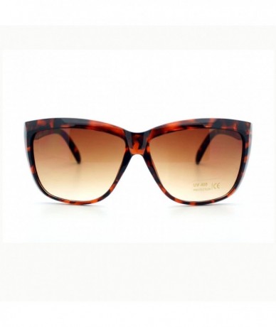 Square Chic Designer Womens Celebrity Style Sunglasses Oversized Square - Tortoise - C111XHA8OFJ $10.38