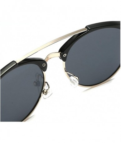 Round Custom Made Myopia Polarized Sunglasses Lady Double beam round Sun Glasses Male Goggles - C218SKINM6S $24.70